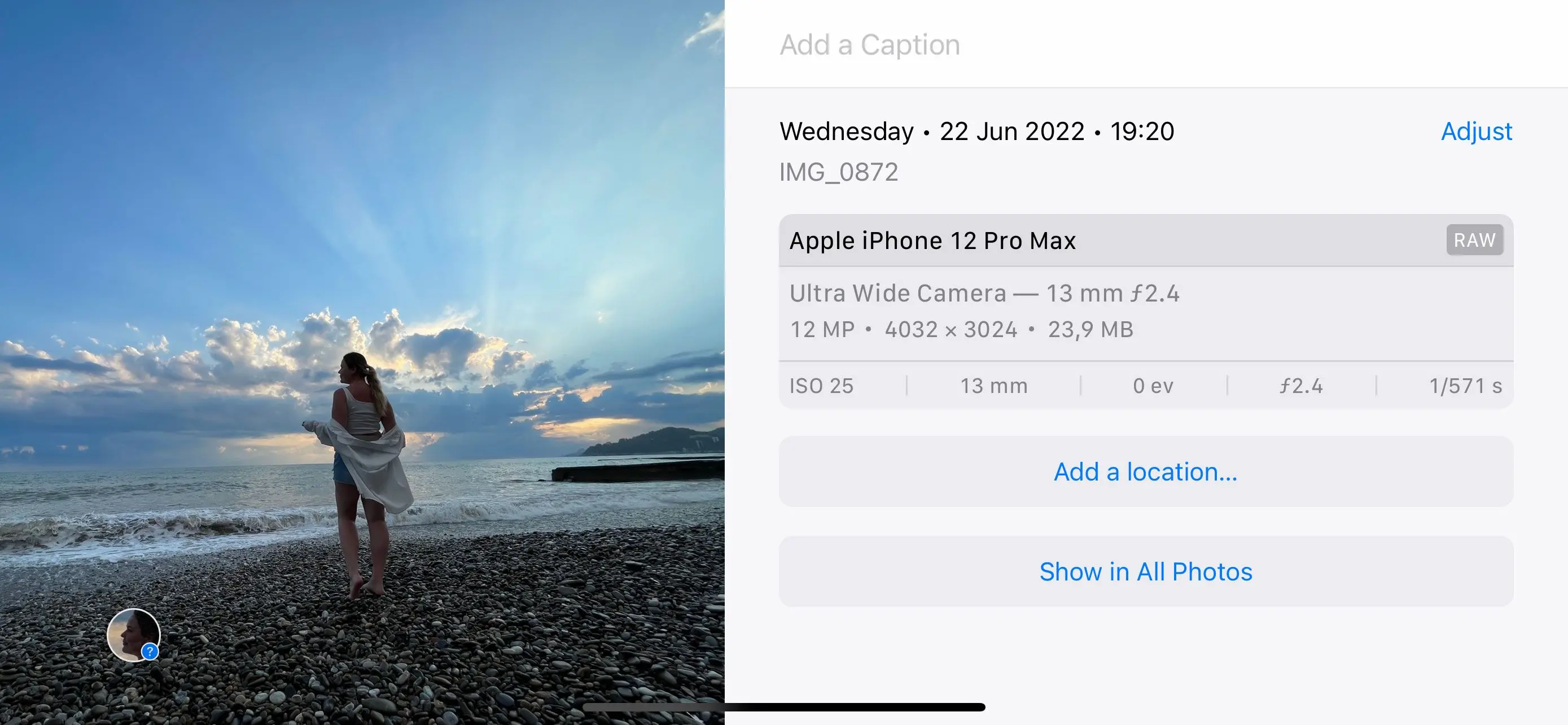 Apples Pro Raw..