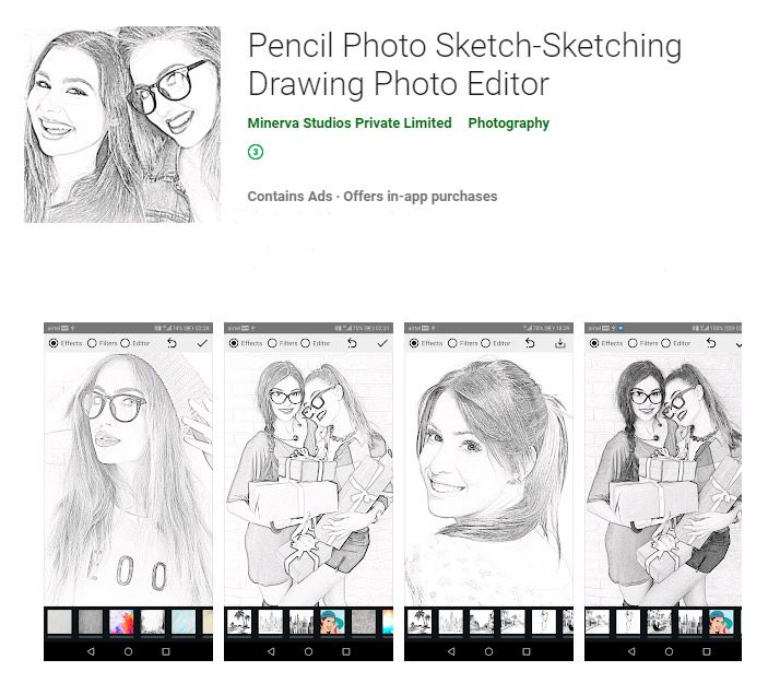 Pencil Photo Sketch Editor App..