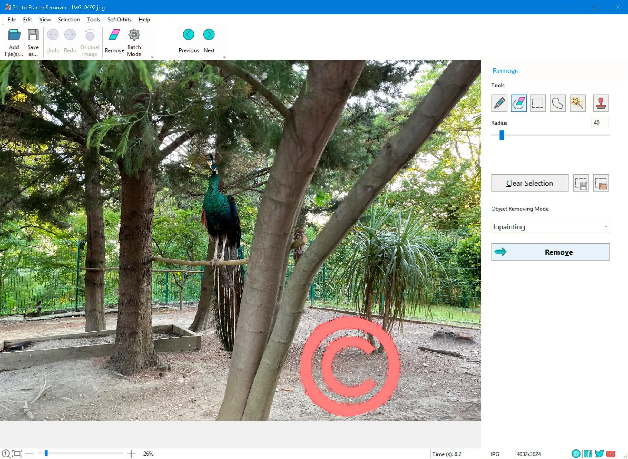 Urheberrecht-Wasserzeichen aus Foto entfernen..