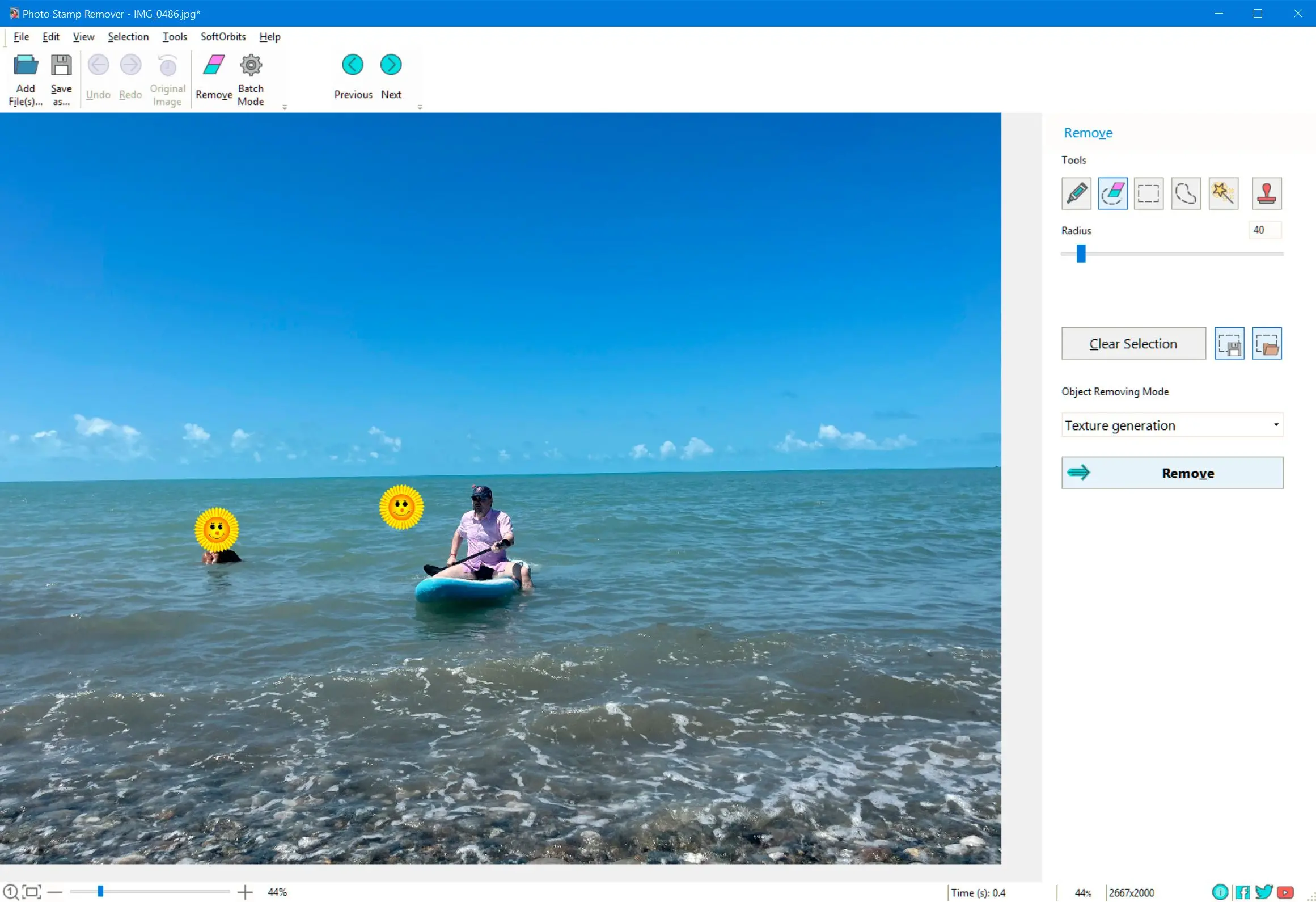 Emojis aus Foto entfernen..