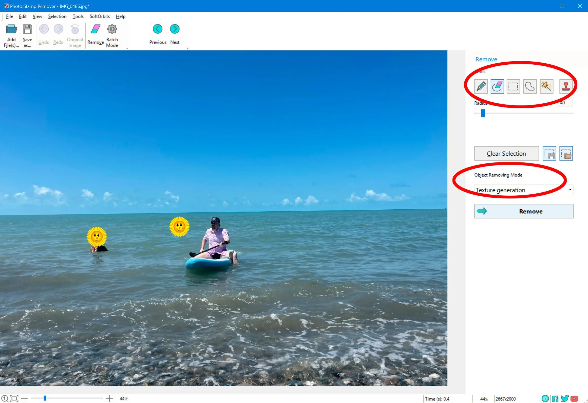 Emoji-Entferner von Foto..