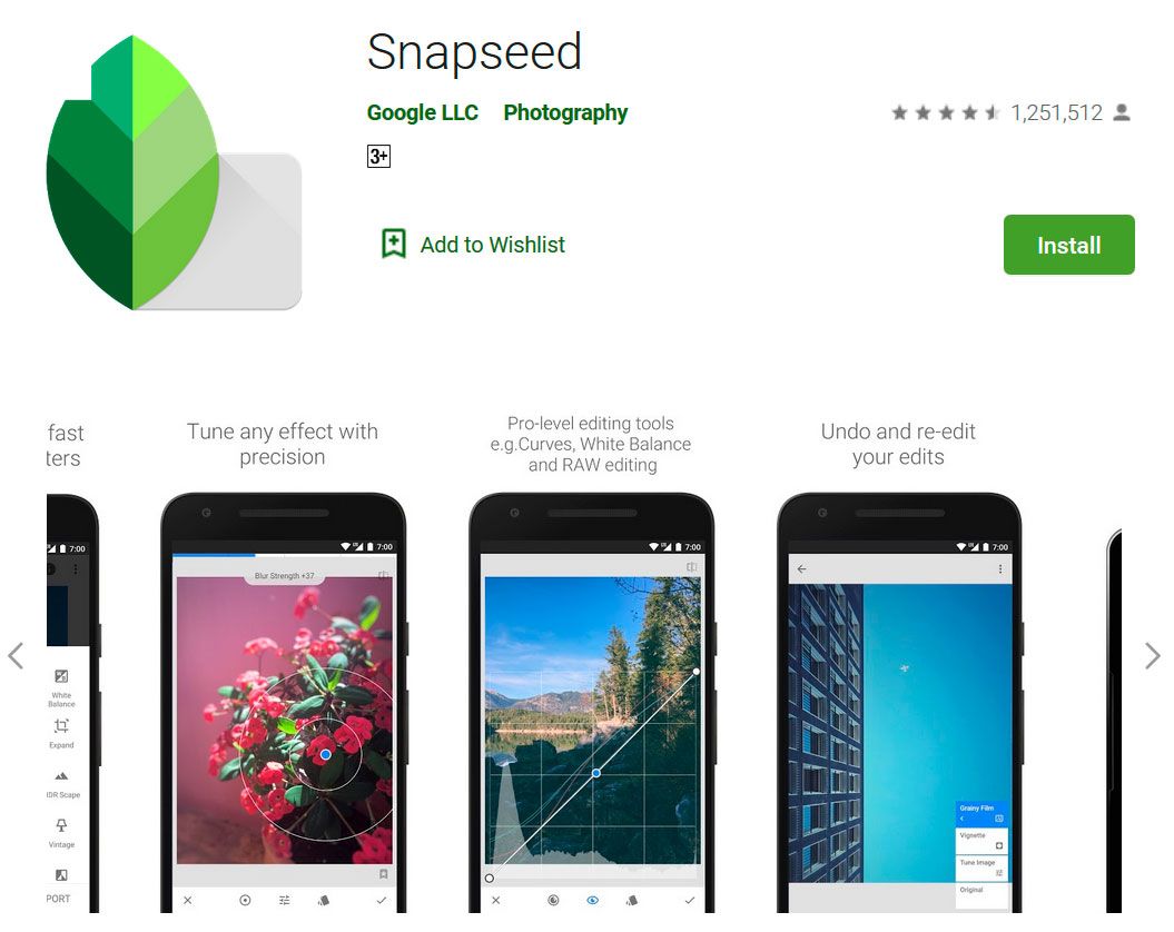 Snapseed im Google Play..