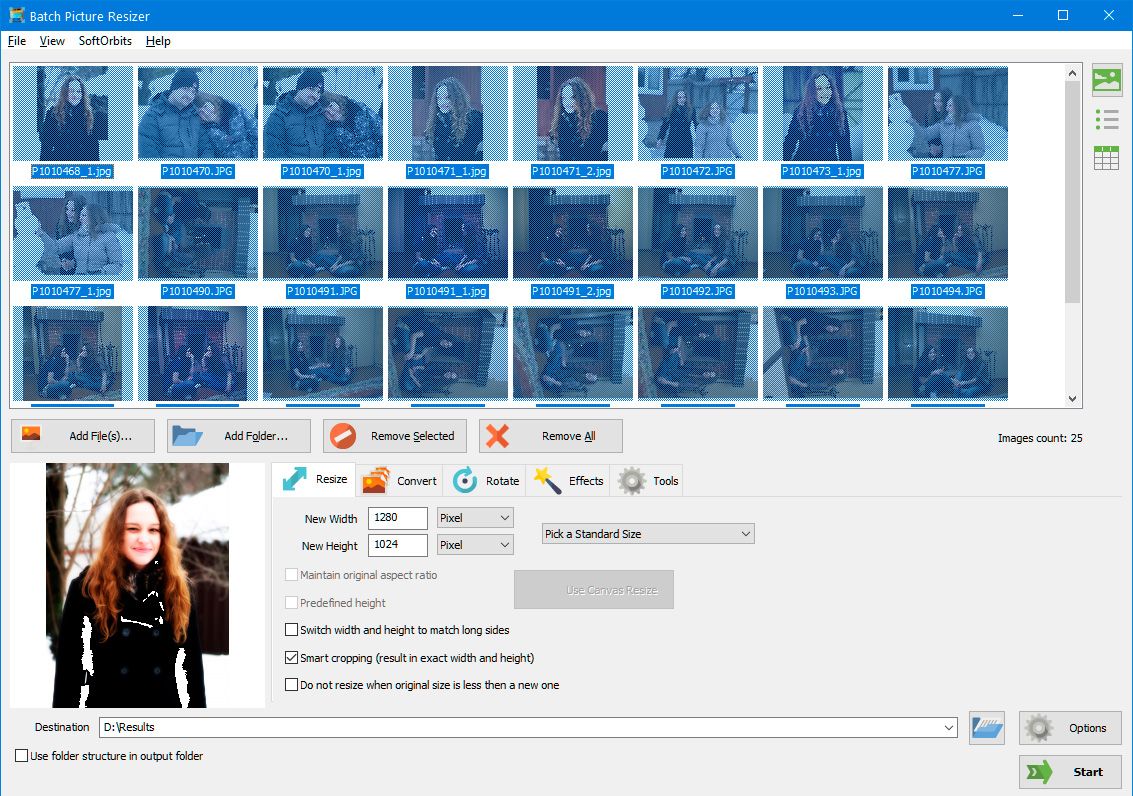 Batch Picture Resizer Screenshot.