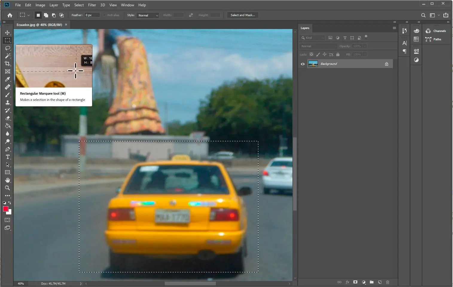Bereich in Photoshop auswählen..