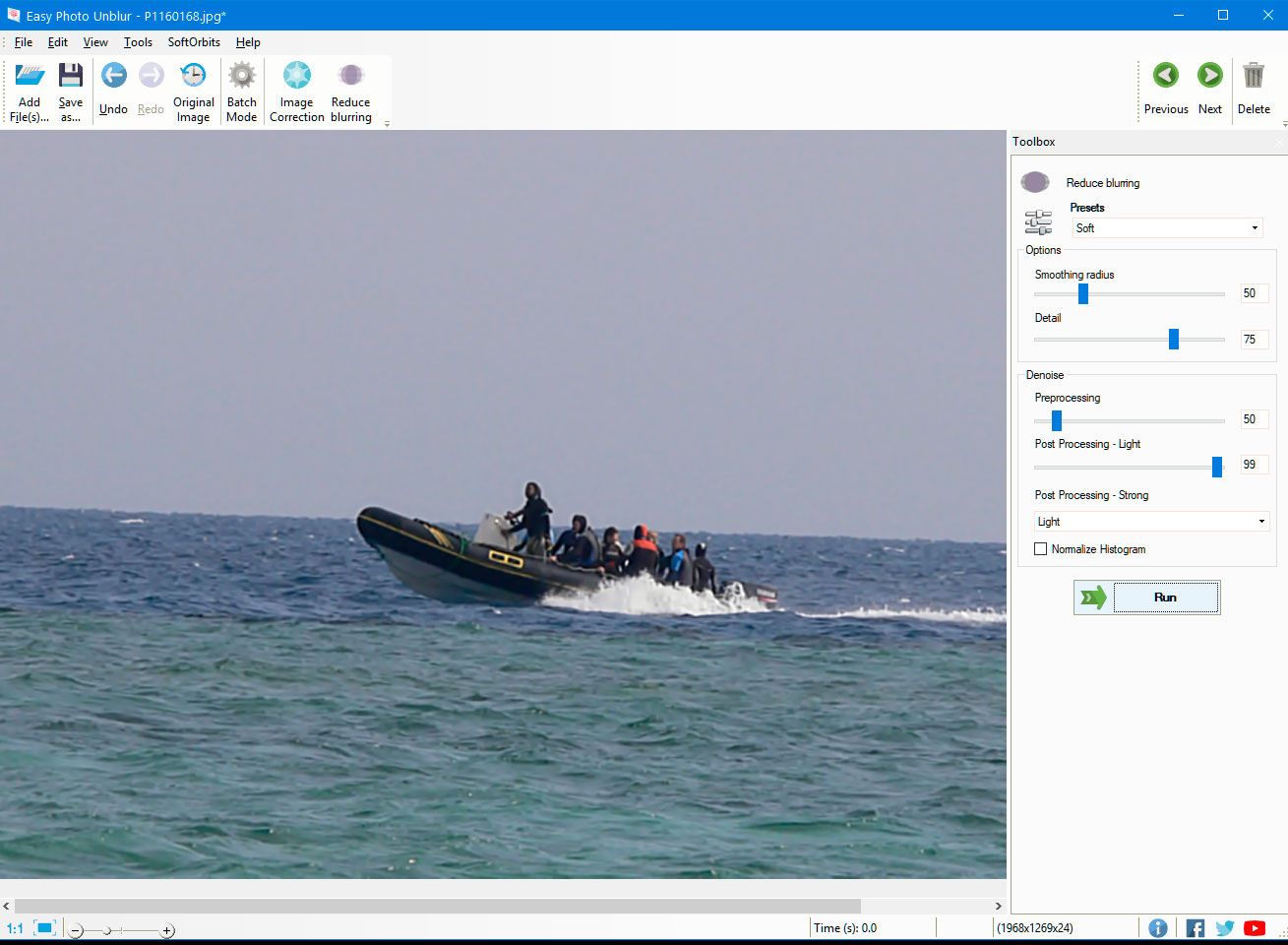 Ergebnis Easy Photo Unblur Software zur Korrektur von unscharfen Fotos..