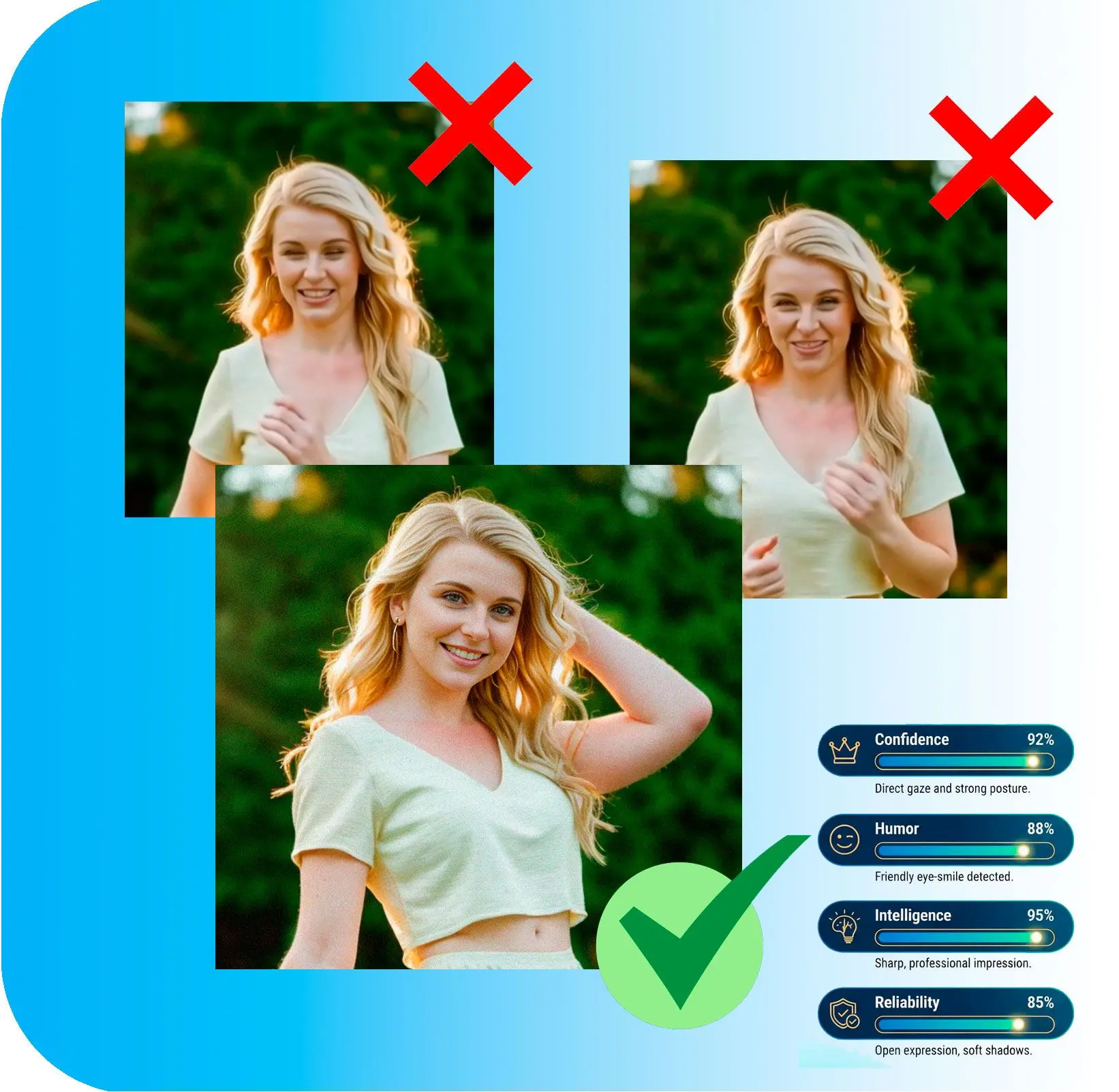 Wählen Sie Ihr bestes Foto anhand verschiedener Kriterien aus.