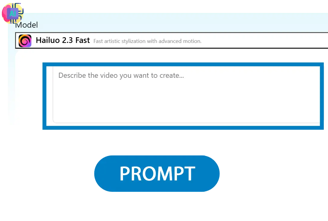 Geben Sie einen Prompt ein.
