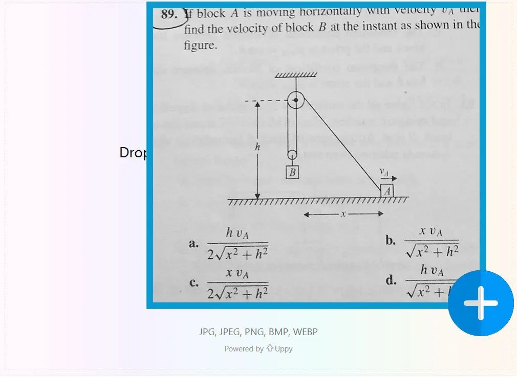 Laden Sie eine Physikaufgabe hoch.