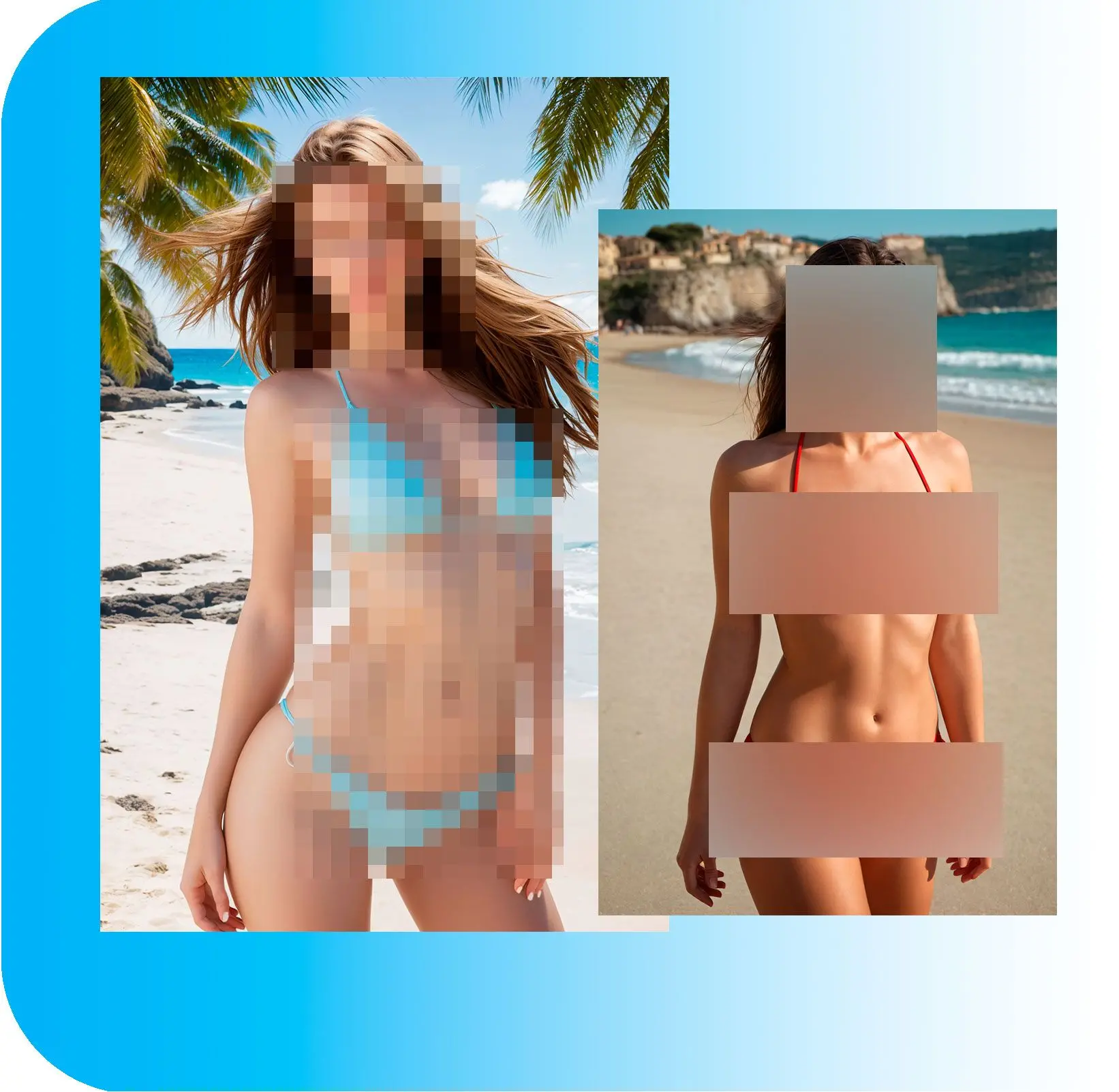 Entfernen von Unschärfe- und Pixelierungszensur von Fotos.