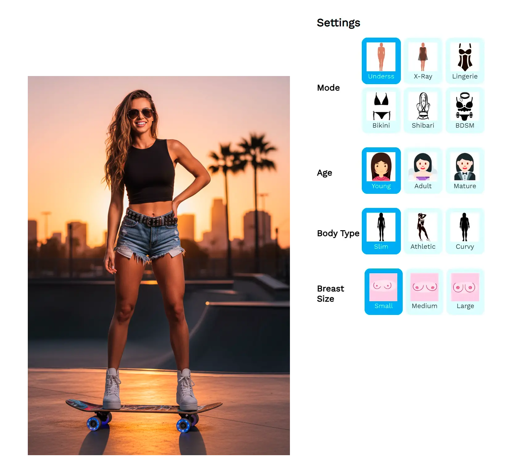 Konfigurieren Sie das Erscheinungsbild des Ergebnisses.