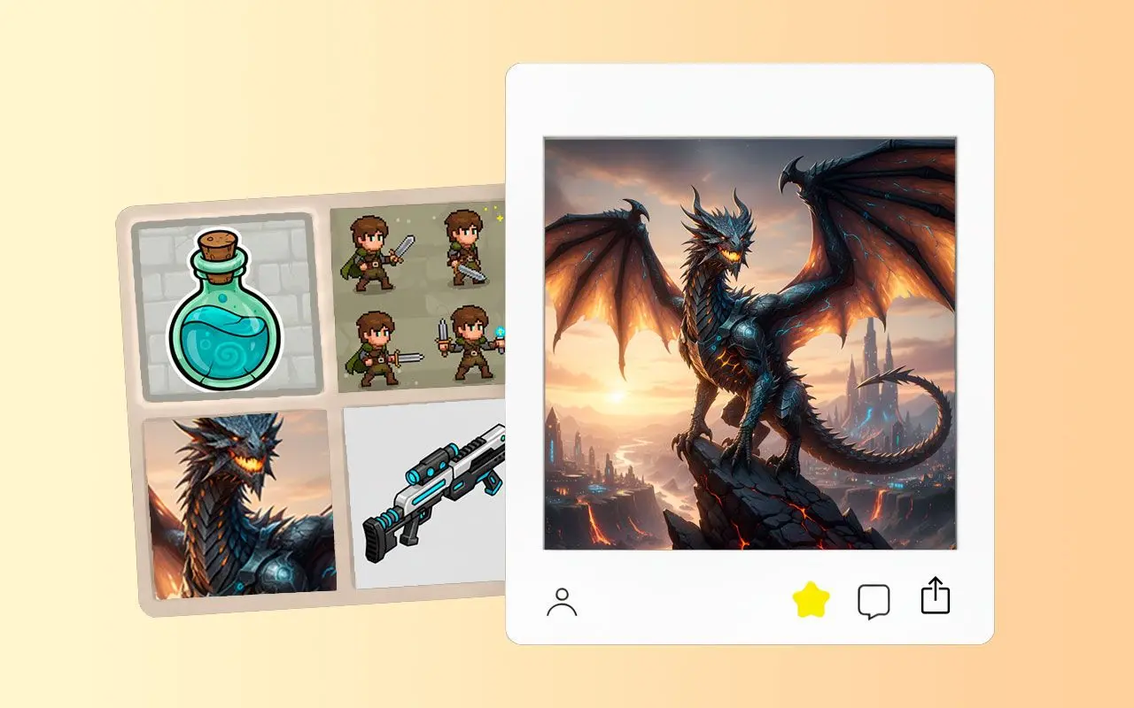 Erschaffen Sie alles, was Sie sich vorstellen können: Spiel-Assets & Sprites.