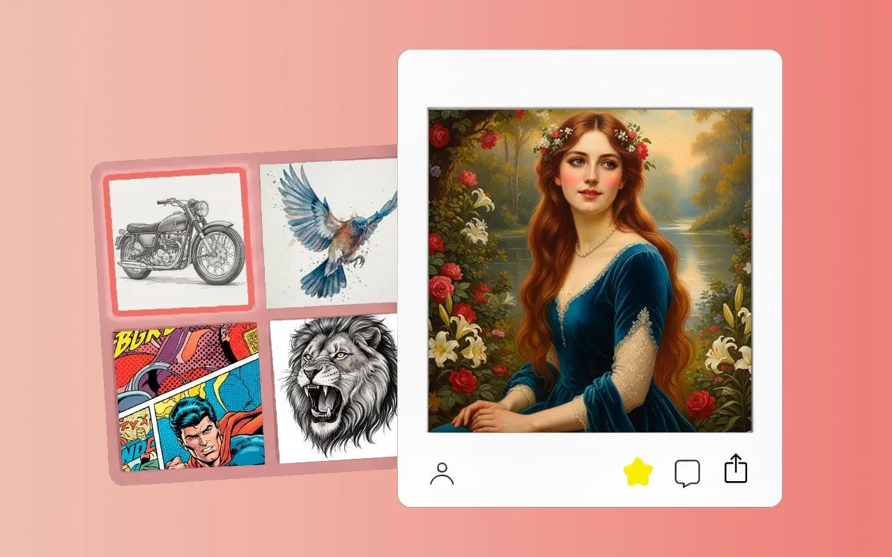 Erschaffen Sie alles, was Sie sich vorstellen können: Kunstgenerierung.