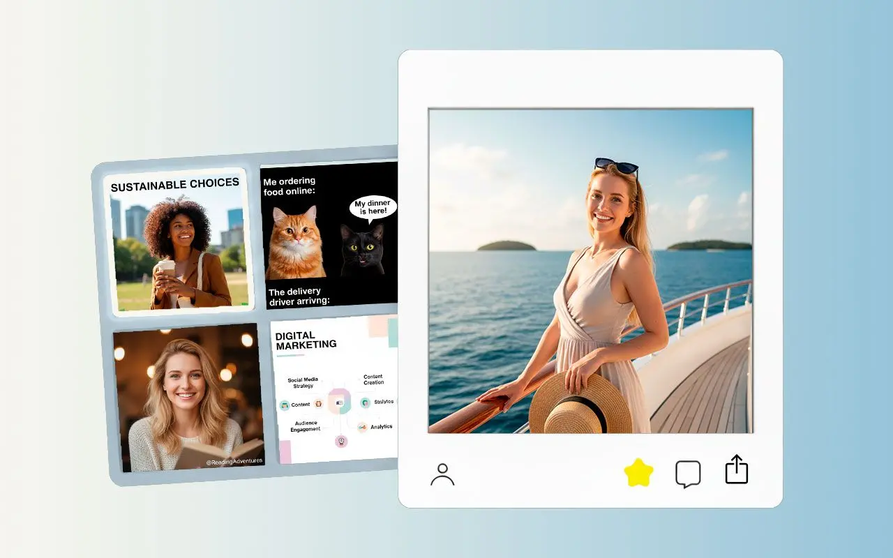 Erschaffen Sie alles, was Sie sich vorstellen können: Social-Media-Inhalte erstellen.