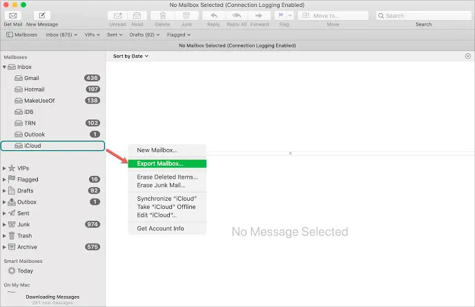 Mail vom Mac kopieren.