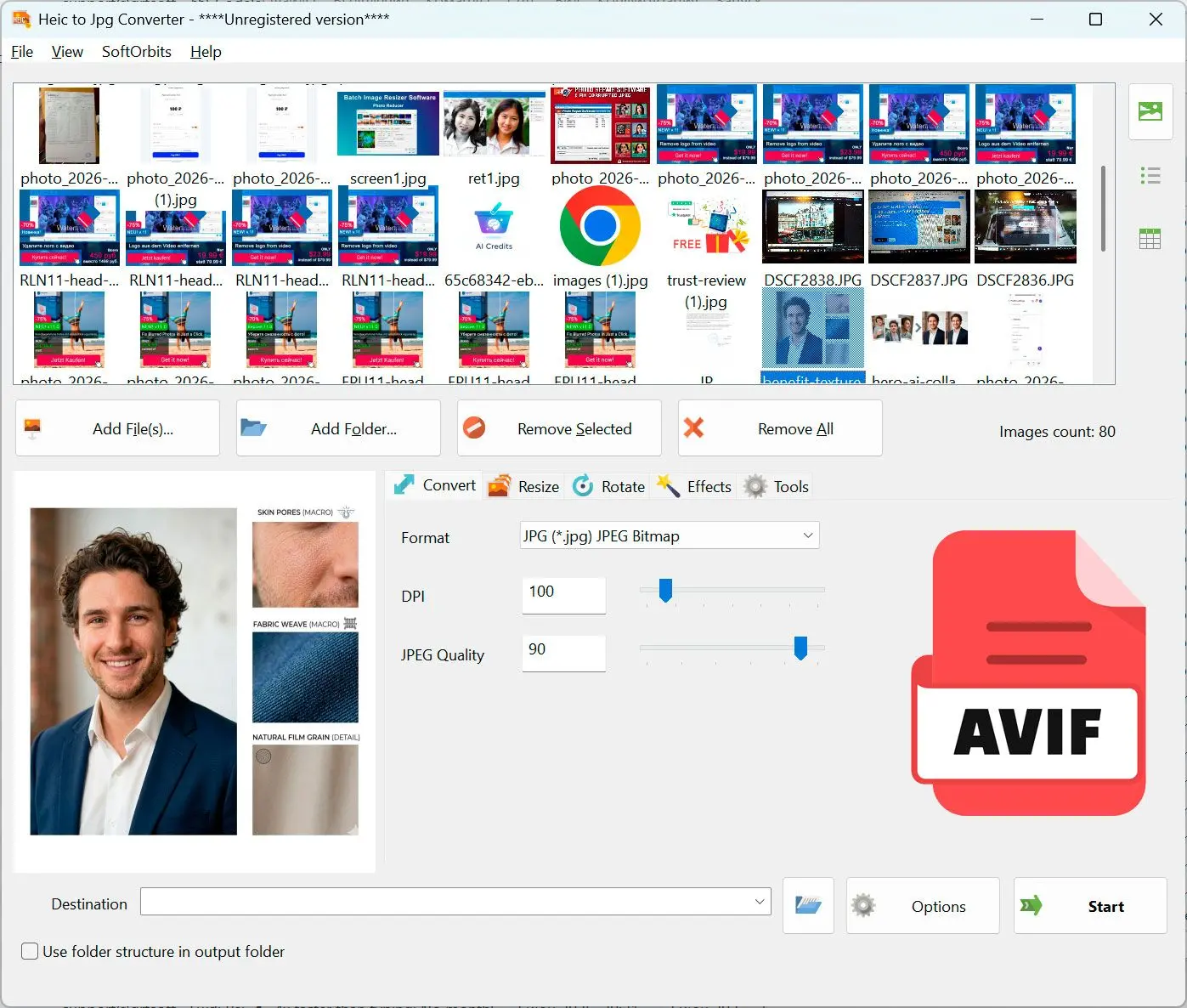 HEIC to JPG Converter Screenshot.
