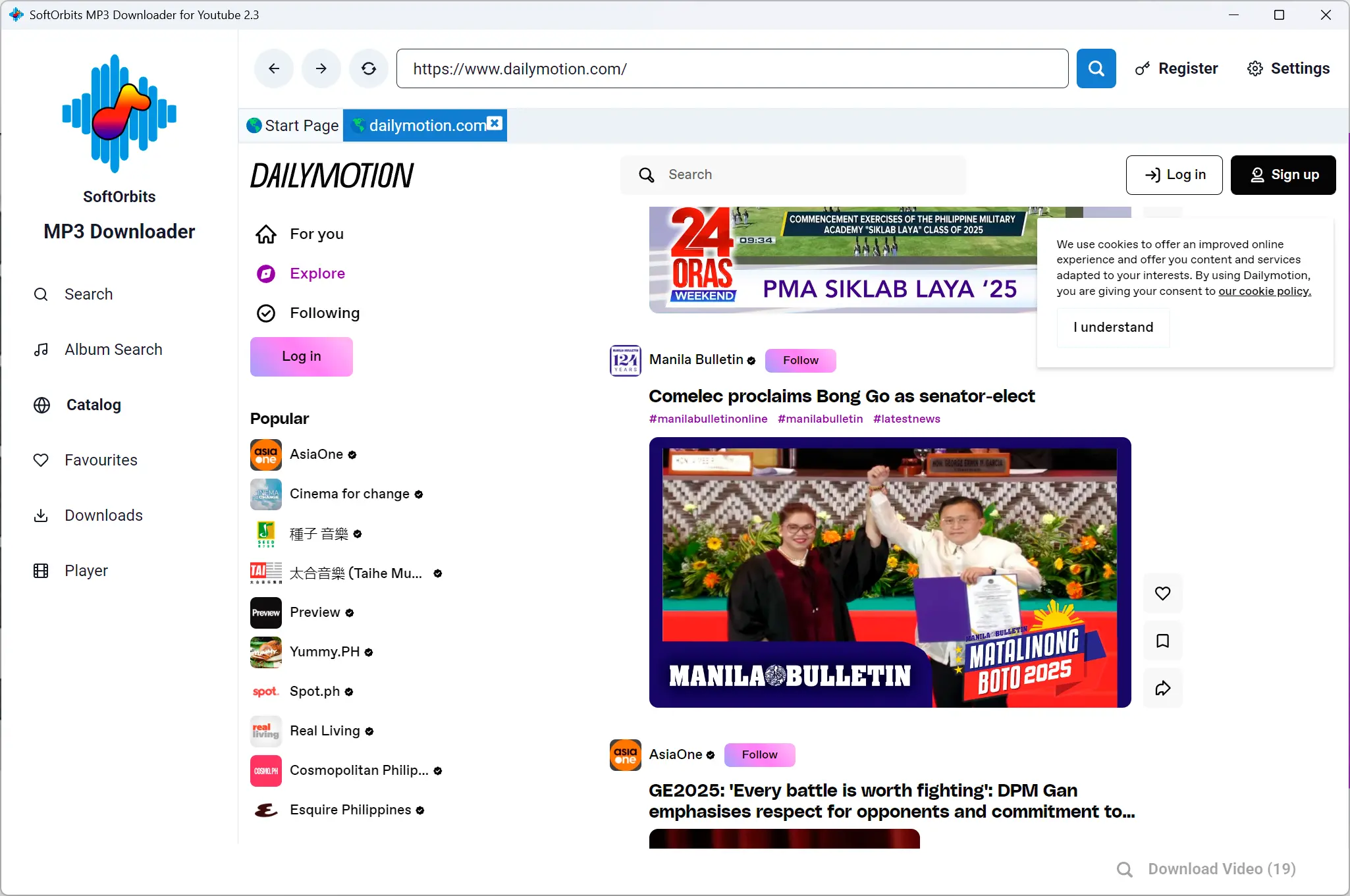MP3 Downloader for Youtube: Screenshot.