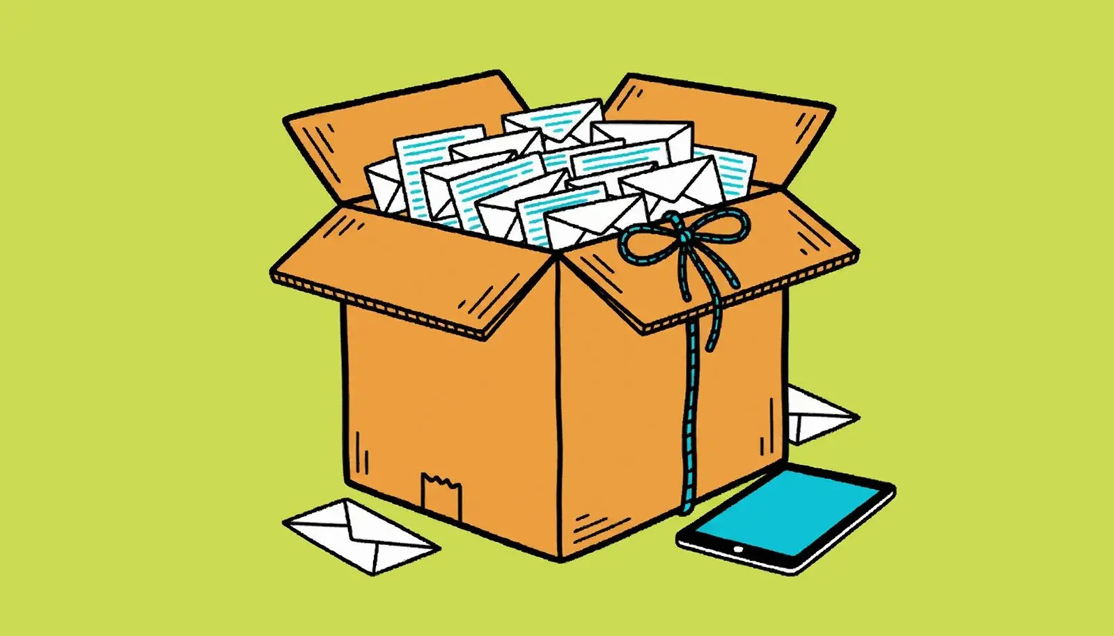 Paket mit einem Archiv darin.