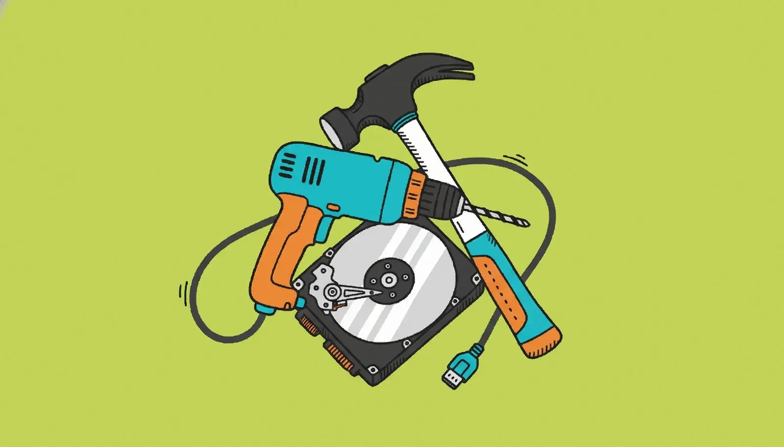 Weder Bohrmaschine noch Boot-Stick oder Hex-Editor.