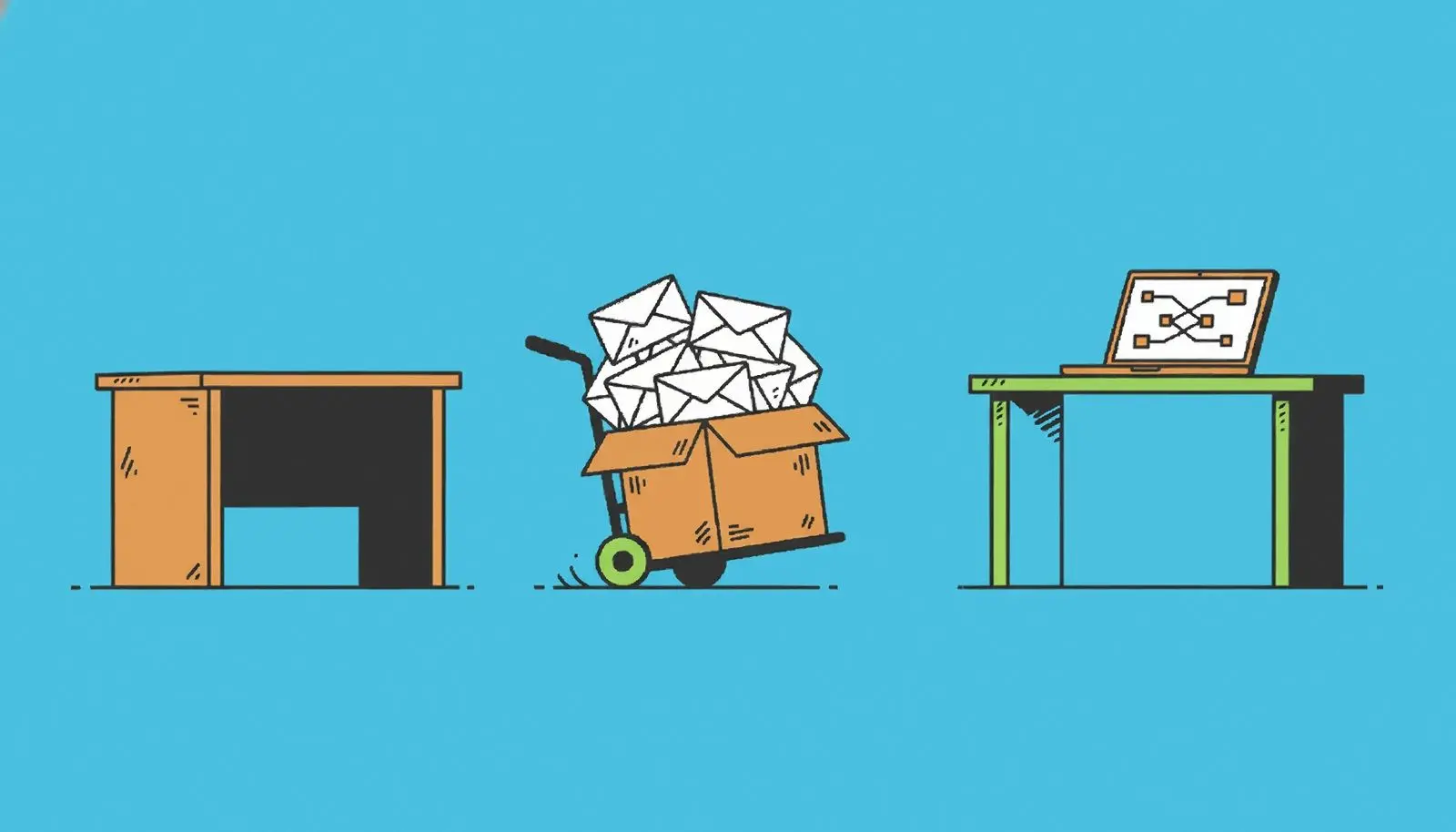 Bisherige E-Mails werden in ein neues E-Mail-Programm übernommen.