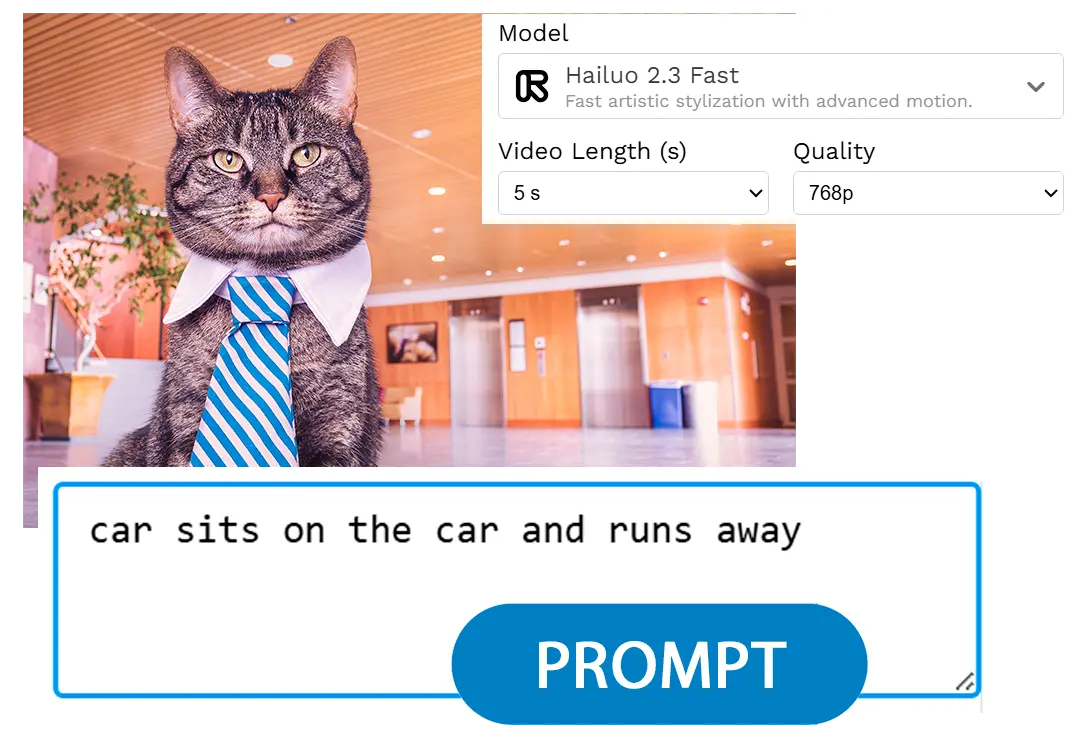 Prompt und Einstellungen eingeben.