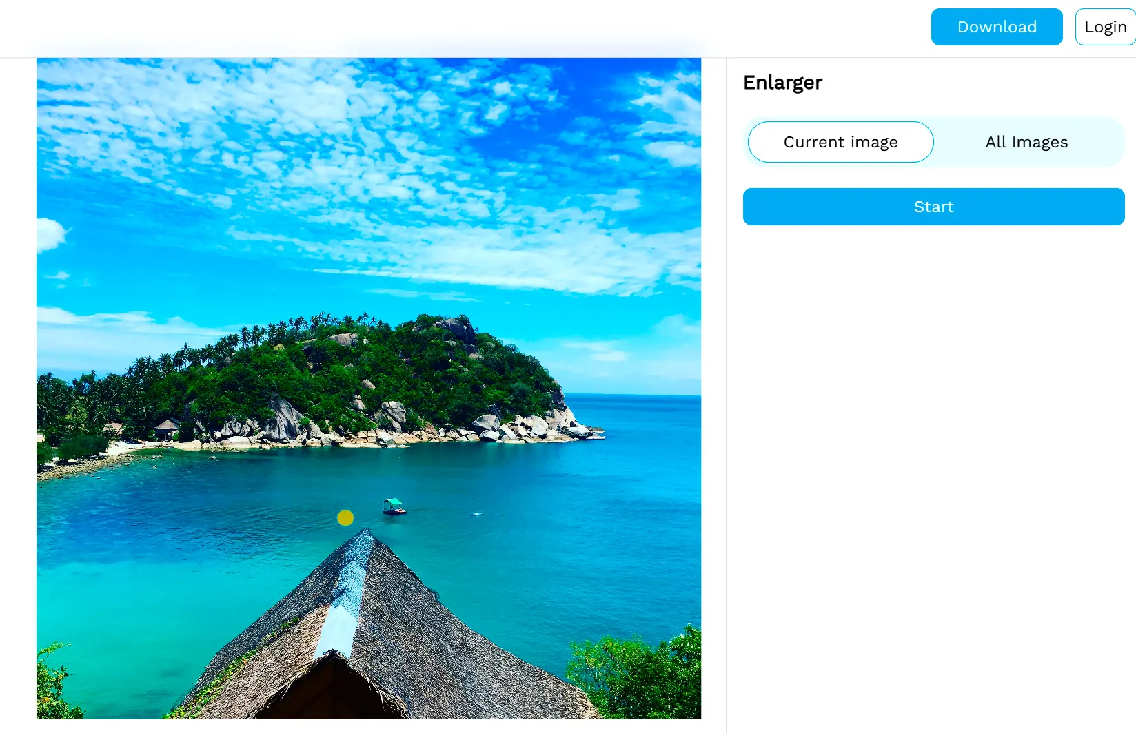 Klicken Sie auf die Schaltfläche Hochskalieren.