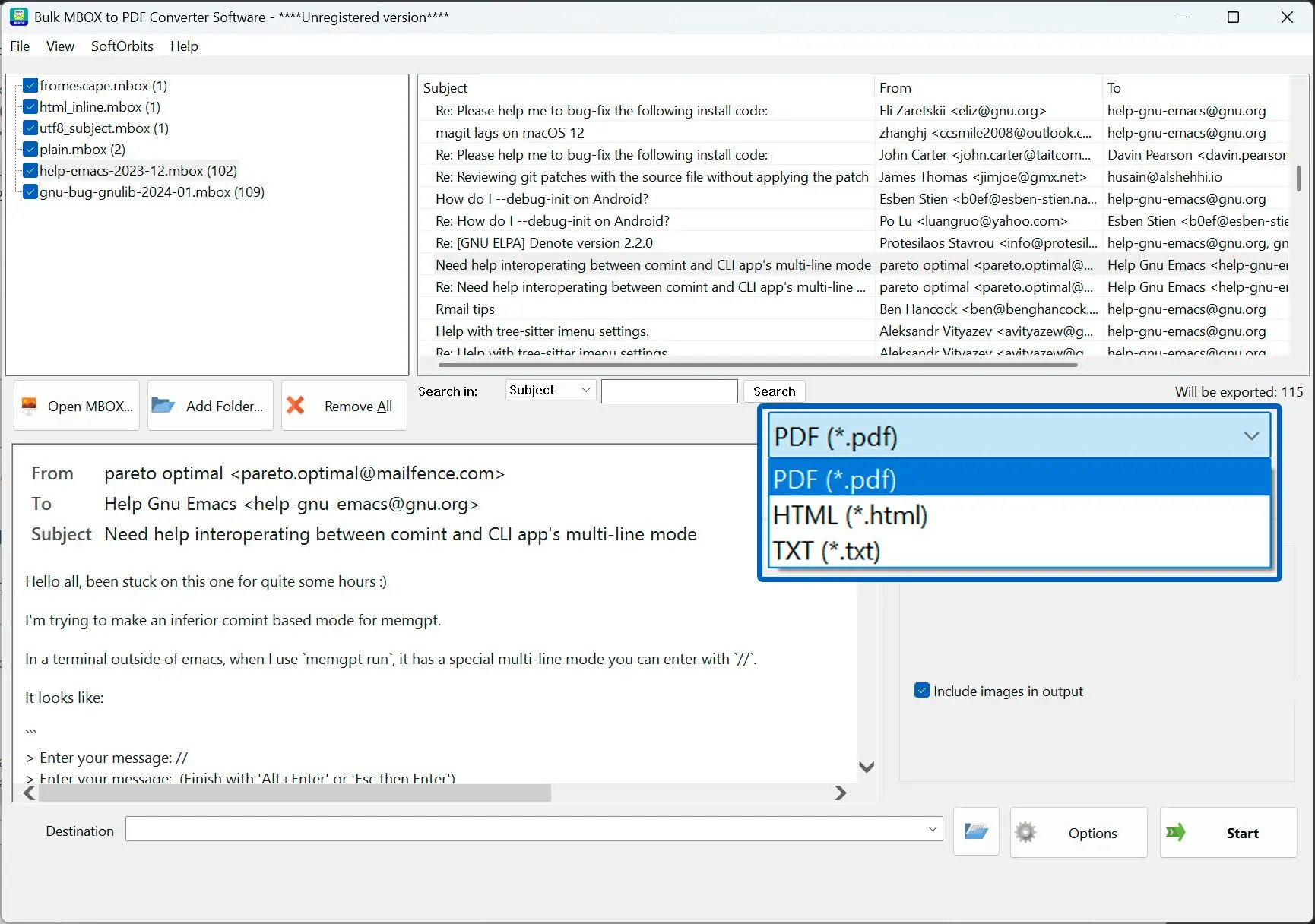 Vorschau und PDF wählen.
