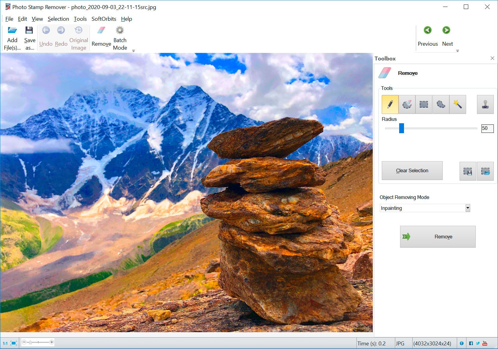 Wasserzeichen vom Foto entfernen - nach.