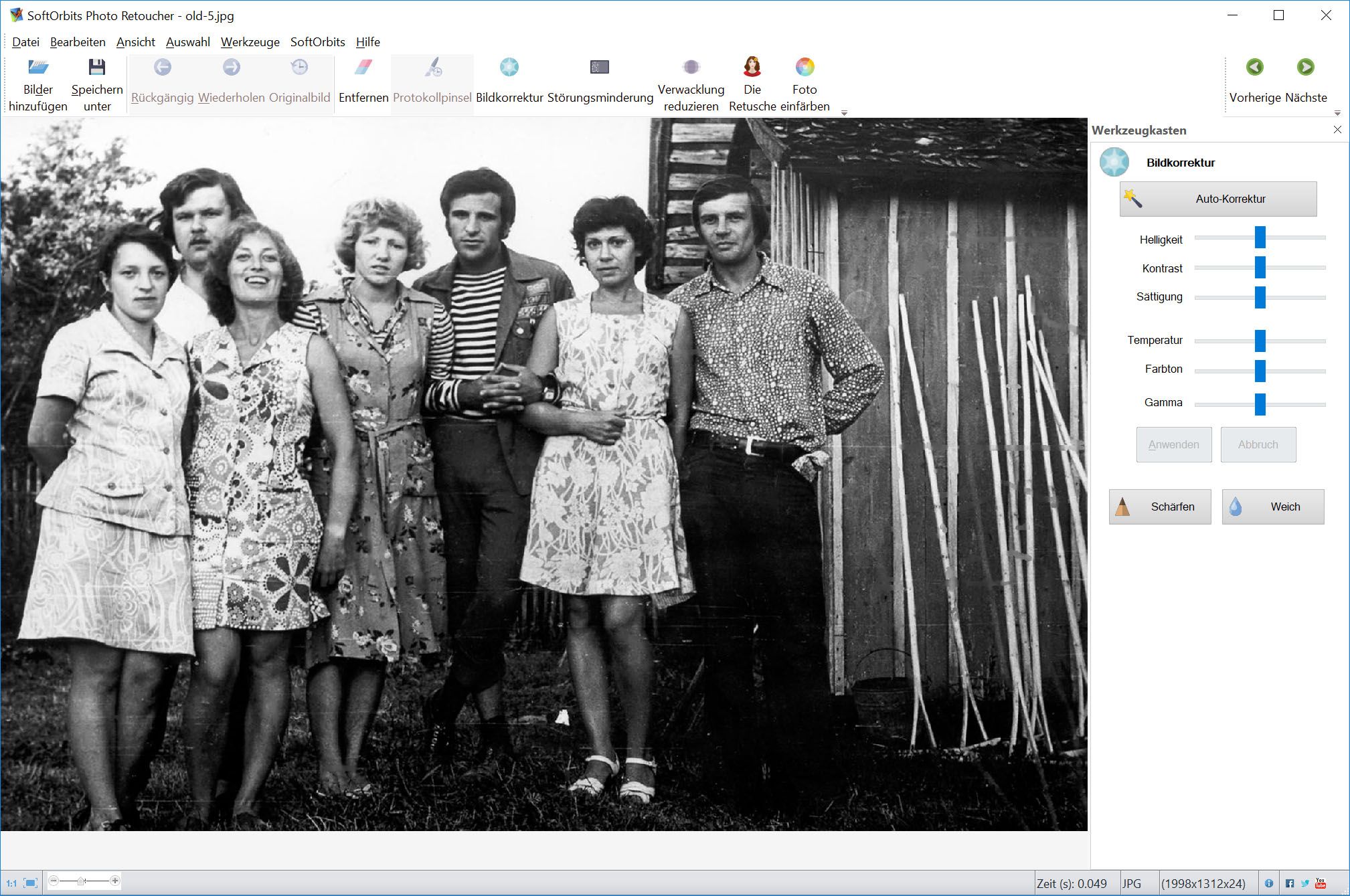 Altes Foto verbessern.