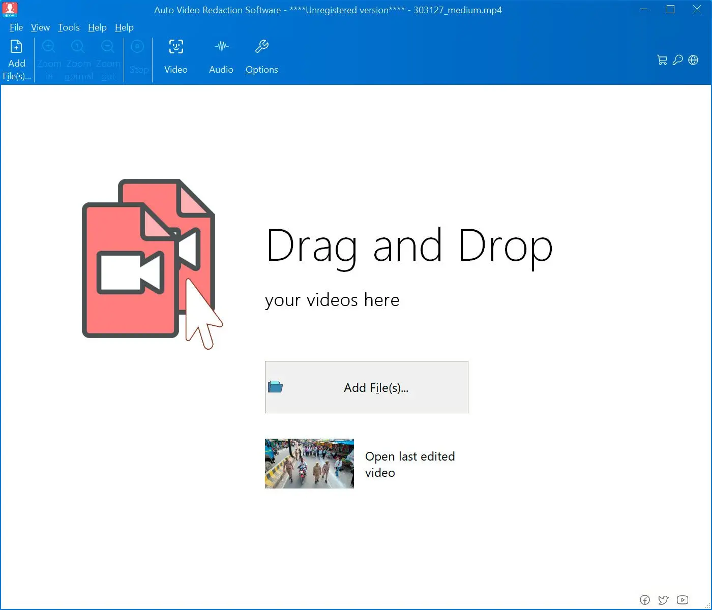 Import des unzensierten Videos.