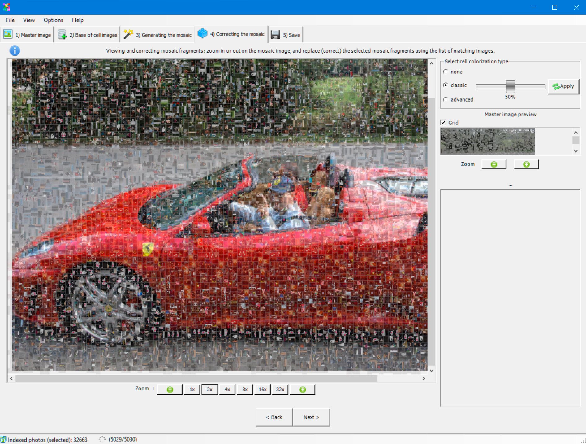 Photo Mosaic Software Screenshot.