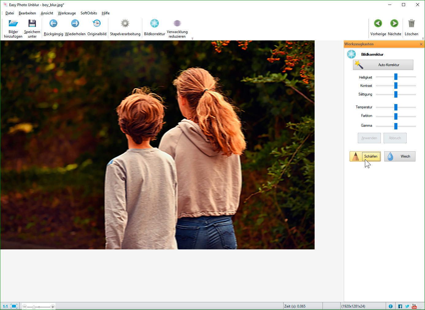 Fotos schärfer machen
